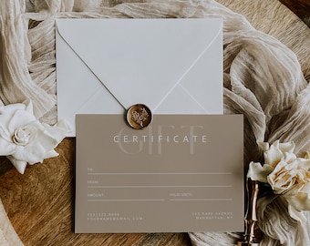 Sjabloon Boho Spa-cadeaubon: bewerkbare doe-het-zelfvoucher (canva)