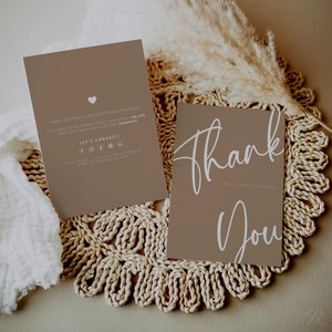 Danke, Small Business Bundle SET VON 5 | Minimalistisches Dankeskarten-Bundle | Business Insert Karte | Vielen Dank für Ihre Bestellung Leinwand Set