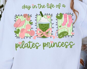 Pilates Princess PNG: Preppy Fitness Girl Clipart (Digital Download