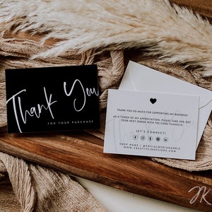 Editable Business Thank You Card Template (Canva)