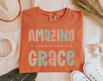 Amazing Grace PNG | Boho Christian | Aesthetic Bible Verse Design | Shirt Sublimation DIY | Cricut File | Gift for Her | Digital Download