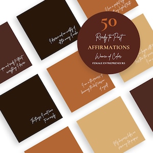 50 bevestigingskaarten voor vrouwen in kleur | Affirmaties van zelfliefde | Afro-Amerikaans | Positieve citaten | Boho kaartendeck | DIRECT DOWNLOADEN