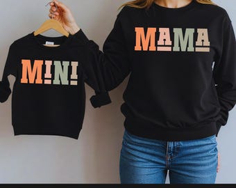 Varsity Mama and Mini PNG バンドル: Boho Mommy and Me Designs (デジタルダウンロード)