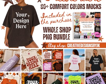 2026 Whole Shop PNG Mega Bundle + FREE MOCKS Comfort Colors | Summer, Christian, Mama, Boho Designs, and more (Commercial Use, Digital)