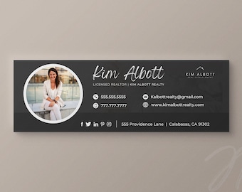 Real Estate Email Signature Template | Canva Editable Set (Digital Download)