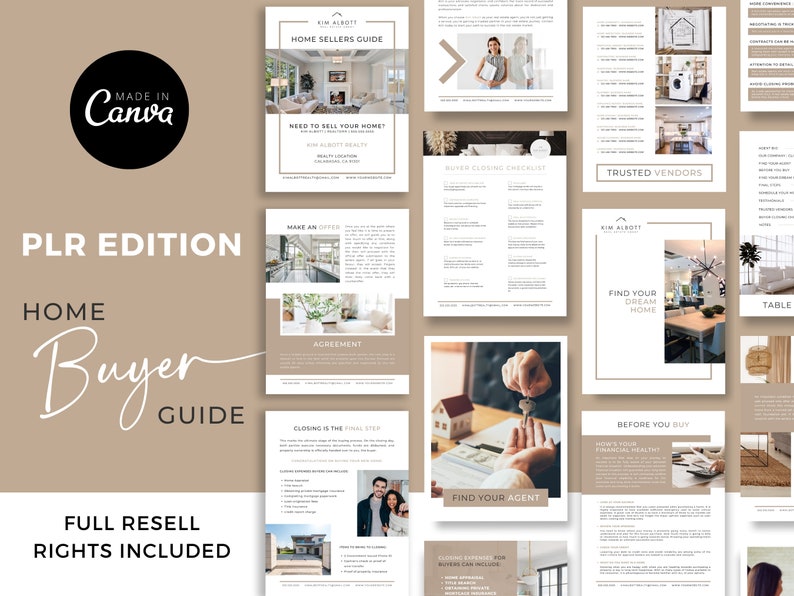 Real Estate Buyer Seller Guide Bundle: Realtor Templates (canva Pro) - Etsy