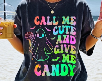 Summerween Geist PNG: Regenbogen Halloween Candy Design (Digitaler Download