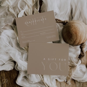 Lot de modèles imprimables de chèque-cadeau bohème | Bon cadeau DIY | Carte-cadeau modifiable | Certificat de salon de spa Canva Pro | TÉLÉCHARGEMENT IMMÉDIAT
