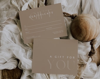 Boho Spa Salon-cadeaubonsjabloon: bewerkbare doe-het-zelfvoucher (canva, instant digitale download)