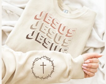 Paquete PNG ondulado de Jesús bohemio: Sublimación cristiana (archivo Cricut)