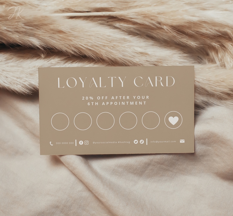 Boho-klantenkaartbundel: salon-vip-beloningen (Canva Pro bewerkbaar, digitale download) afbeelding 8