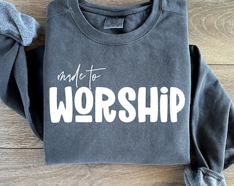 Retro Made to Worship PNG: Christliche Sublimationsdatei (Cricut)