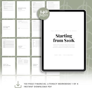 Starting From 10K Wealth Building Workbook PDF | Investing for Beginners, ETF Investing Guide, Passive Income Planner, Financial Education