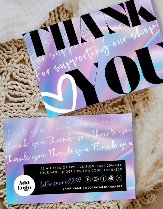 holographic thank you cards Amazon.com : FZR Legend 120Pcs Thank You Cards Small Business, Mini 6  Styles Thank You for Supporting Cards Notes Shopping Holographic Thanks  Greeting Cards for Retail Store Owner Goods Customer 2x3.5 Inch :
