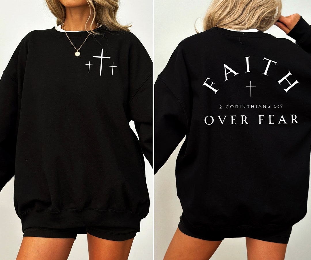 Faith Over Fear Christian Verse PNG: Bible Verse Shirt Design (cricut ...