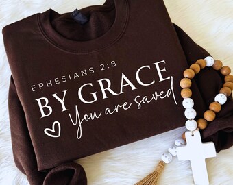 By Grace You Are Saved PNG | Christian Sublimation Design