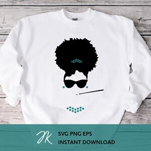 Audrey Hepburn Chica Negra Mágica SVG PNG EPS: Diseño Afroamericano