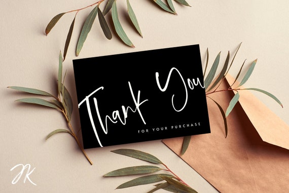 Editable Business Thank You Card Template (Canva)
