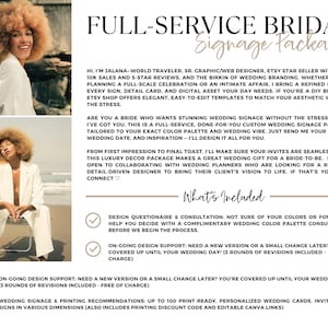 Modern Wedding Sign MEGA Bundle: Black & White Editable Templates (Digital Download) image 9