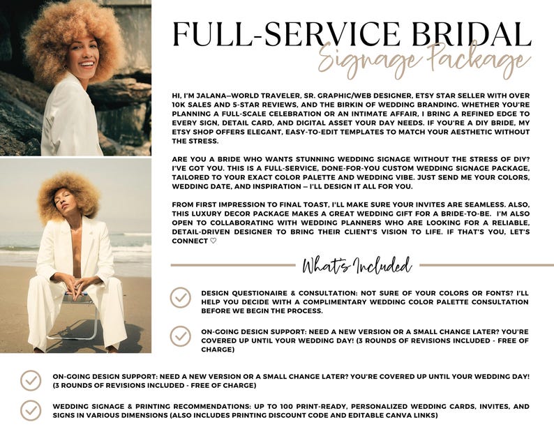 Modern Wedding Sign MEGA Bundle: Black & White Editable Templates (Digital Download) image 9