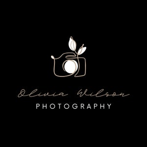 Editable Photography Logo Template: Boho Handwritten Design (Canva, Instant Download)