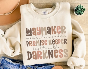 Retro Christian PNG: Boho Way Maker Design (Cricut File)