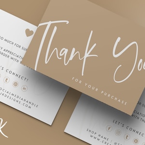 Editable Business Thank You Card Template (Canva)