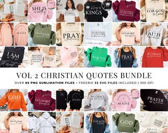 Pacote SVG e PNG com Citações Cristãs Boho - Volume 2: Estampas de Camisetas com Versículos Bíblicos