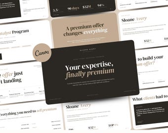 Boho High-Ticket Coach Deck | 10 Editable Canva Slides | Coaching Program Presentation Template | Business Coach Branding | DIGITAL DOWNLOAD