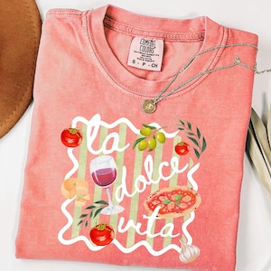 Pacote de PNG da La Dolce Vita da moda | Sublimação de PNG da Itália | Presente de viagem | Camiseta de comida italiana | DOWNLOAD DIGITAL