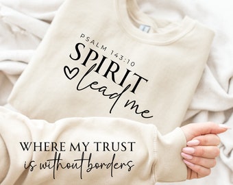 Spirit Führe mich Vers PNG: Christliches Shirt Design (Cricut Cut Datei)