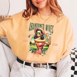 Club de Esposas Abandonadas PNG / Diseño de camiseta de golfista retro / Tee de golf / Sublimación de camiseta de golfista / Archivo Cricut / Idea de regalo de moda para esposa golfista DIY