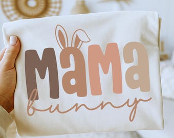 Conejito de Pascua Boho Mama PNG / Lindo PNG de Pascua / Camiseta de Pascua retro para sublimación / Archivo de corte Cricut / Sublimación para uso comercial / POD permitido