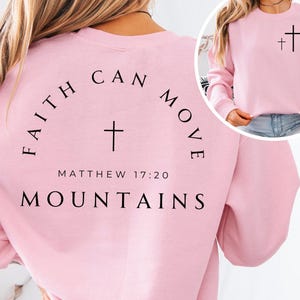 La foi peut déplacer des montagnes verset PNG | Sublimation chrétienne DIY | verset biblique esthétique t-shirt | Fichier Cricut | Bible PNG | Chemise motivante