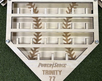 Personalized Baseball or Softball Ring display ~ tournament holder ~ championship trophy~wall hanger~sports room~ball player gift~team party