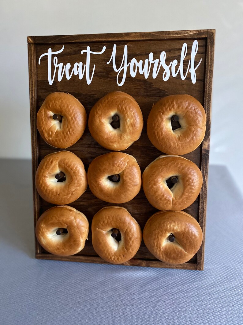 Donut Wall Bagel Holder With Stand Holds 9 or 18 Doughnuts Etsy