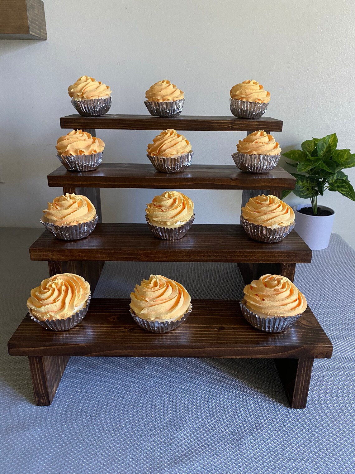 4tier cupcake stairs cup cake steps birthday wedding Etsy
