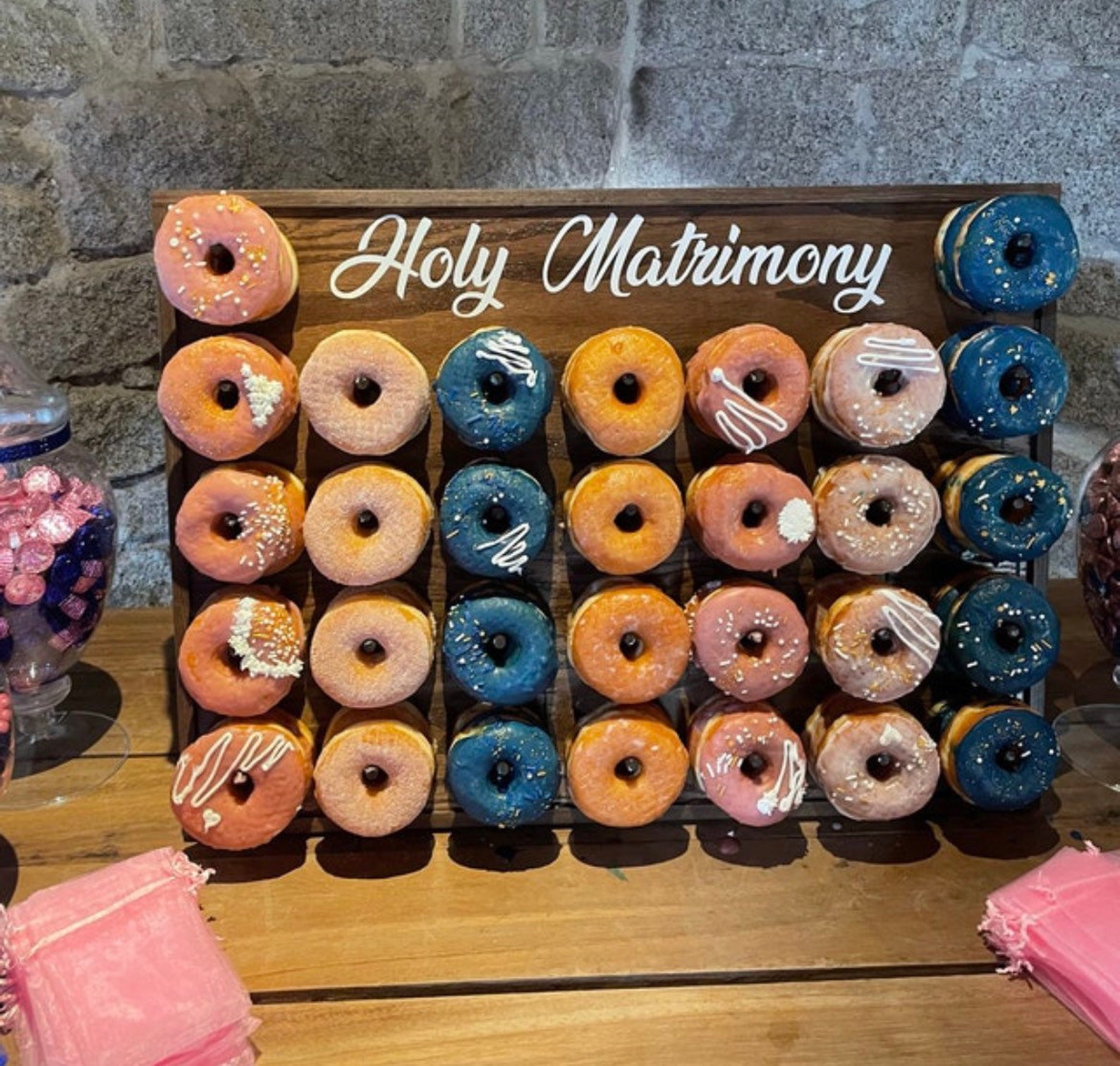 TABLETOP DONUT WALL Holds 30 or 60 Doughnuts Donut Bar Etsy