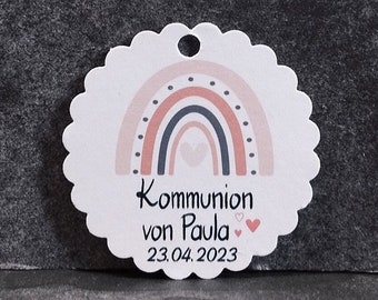 Gastgeschenk Anhänger Regenbogen 10 Stk. zur Taufe, Kommunion... 8 versch. Motive