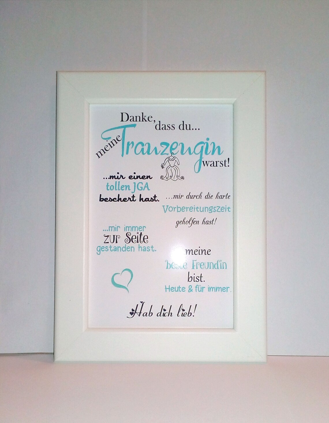 Danke Dass Du Meine Trauzeugin Bist Text Trauzeuginnen Rahmen/Druck Danke dass du...meine Trauzeugin | Etsy