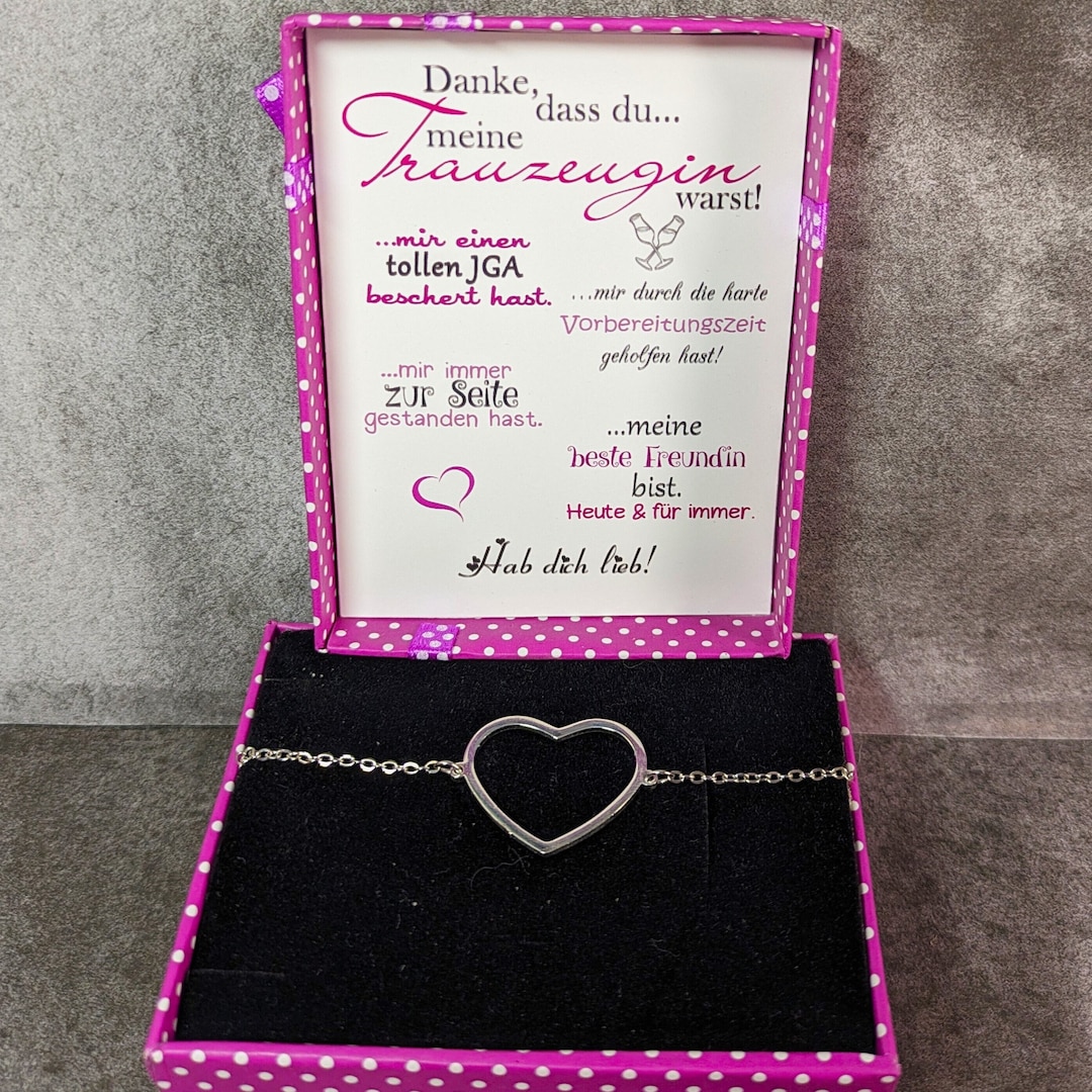 Danke Das Du Meine Trauzeugin Warst Edelstahl Armband Geschenkbox Danke, dass du meine Trauzeugin warst A