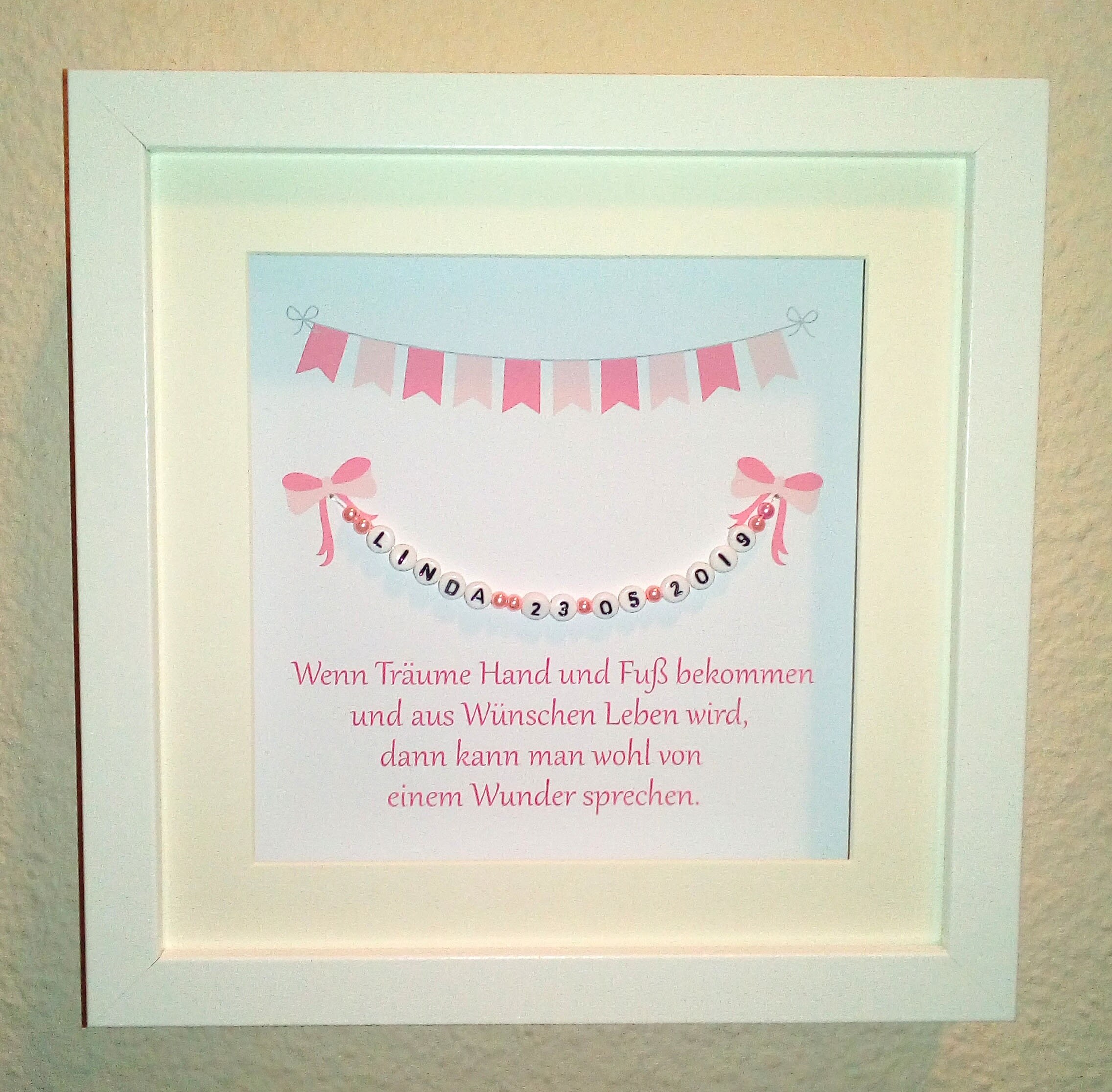 Bilderrahmen/Druck Baby zur Geburt oder Taufe Etsy.de