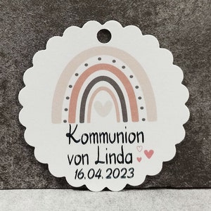 Gastgeschenk-Anhänger im Regenbogen-Design 10 Stück Motiv Nr. 1 perfekt für Taufen, Kommunionen und mehr Bild 4