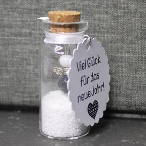 Schutzengel Geschenk-Gläschen mit ""Viel Glück für das neue Jahr!"" Neujahrsgeschenk, liebevoll handgemacht