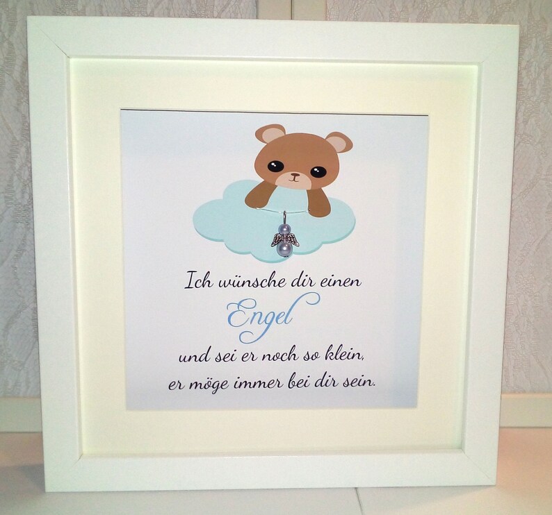 Schutzengel Rahmen/Druck mit Spruch zur Geburt oder Taufe Etsy.de