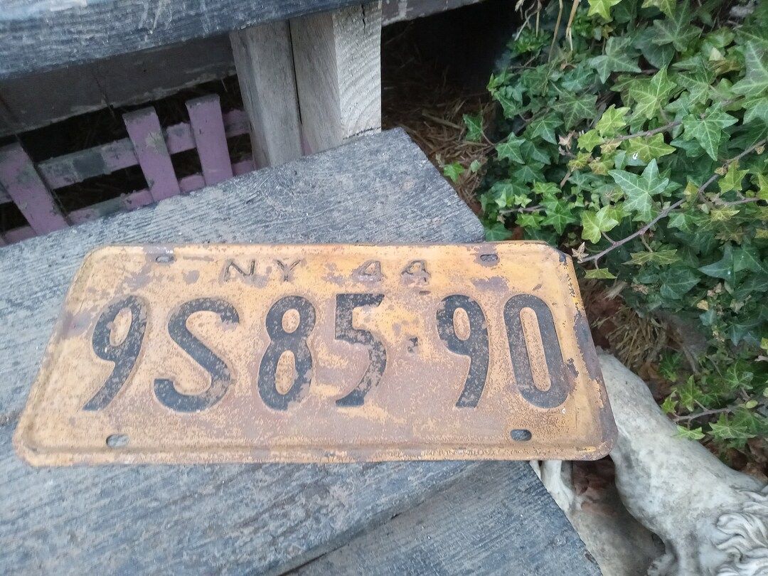 1944 Vintage Automobile License Plates Etsy