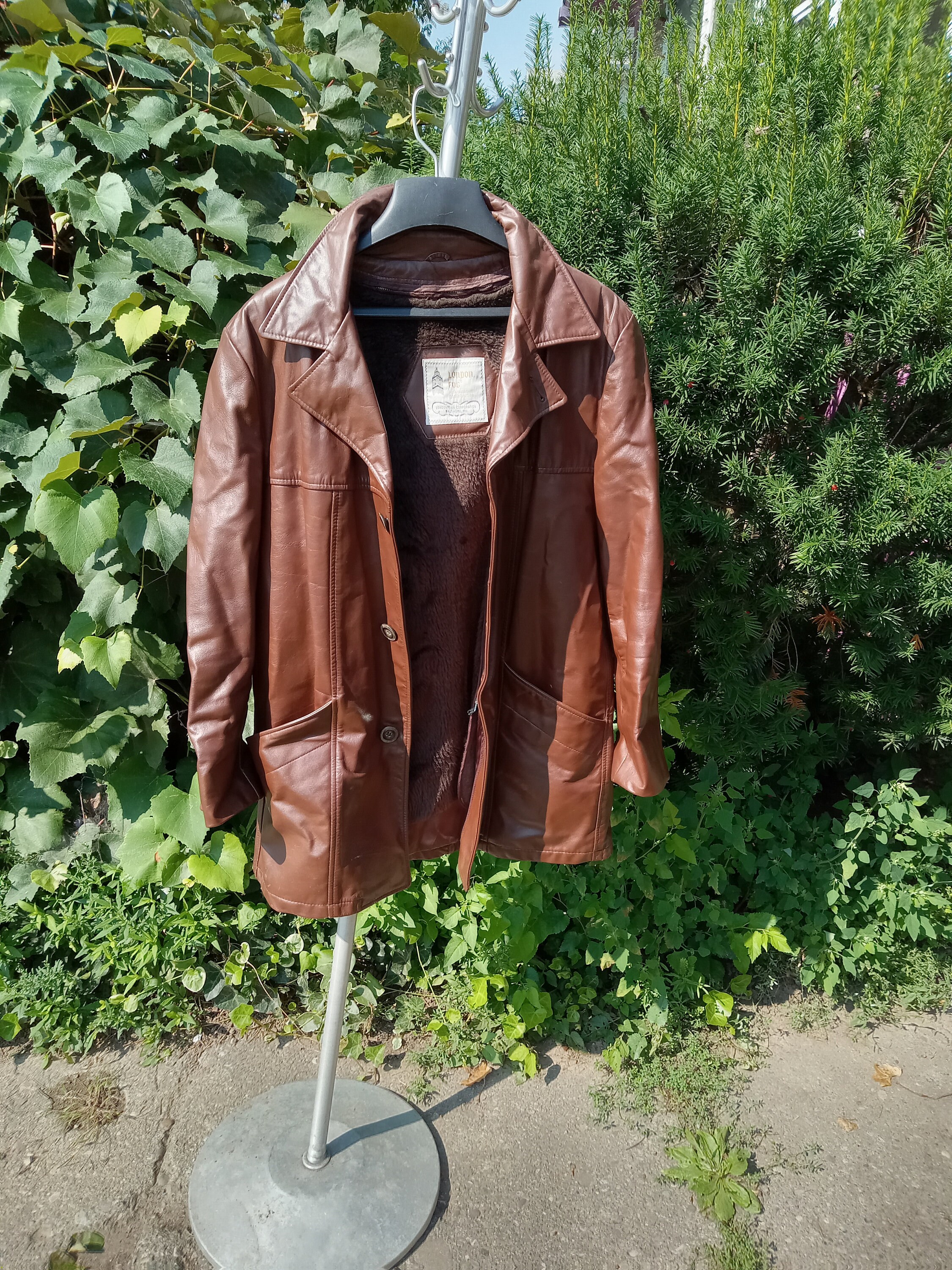 london fog men's genuine leather coats & jackets