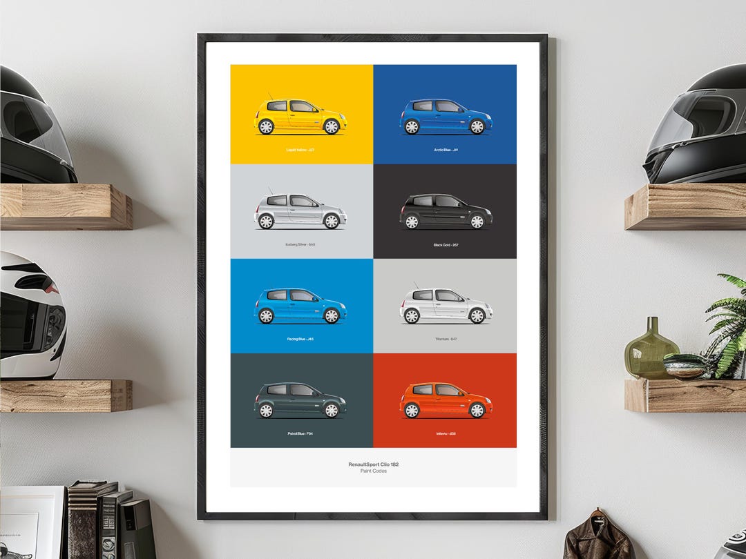 Renaultsport Clio 182 'paint Codes' - Etsy UK