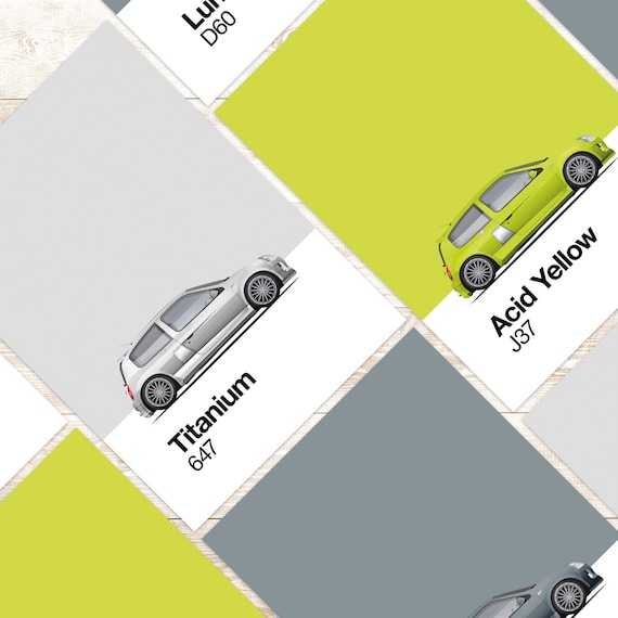 Renaultsport Clio V6 255 'colour Chart Print' - Etsy