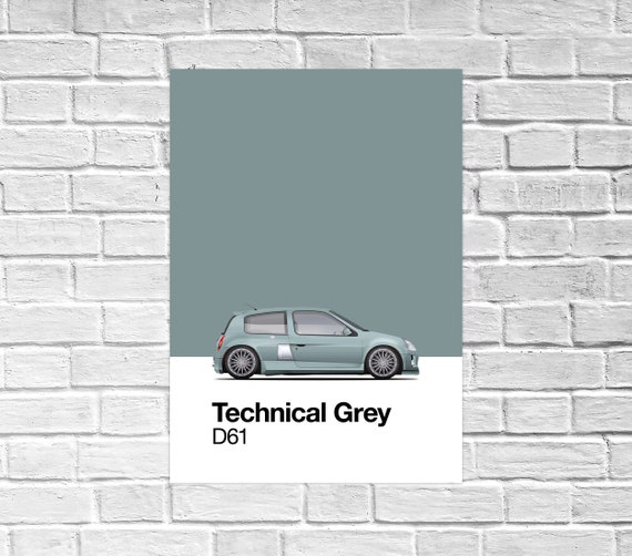 Renaultsport Clio V6 255 'colour Chart Print' - Etsy